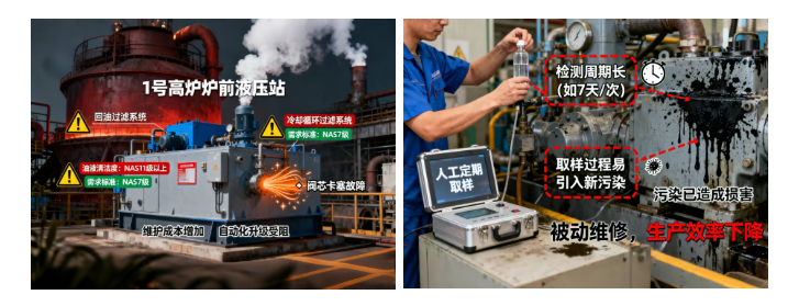 以钢厂高炉液压站为例：油液污染早预警，生产运维更科学 图1